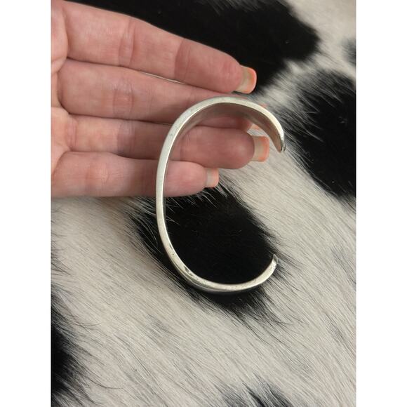 Native Turza Wells Andrew Shows Multistone Sterling Bear Cuff Bracelet Turquoise - Picture 7 of 16